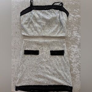 NYE outfit skirt and top set